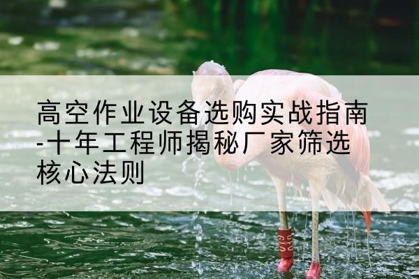 苍南剪叉式升降机厂家-高空作业设备选购实战指南-十年工程师揭秘厂家筛选核心法则